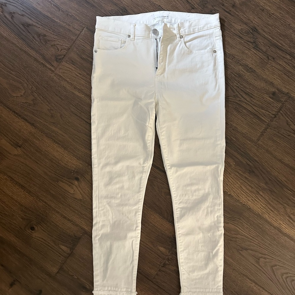 Loft Women’s White Skinny Jeans